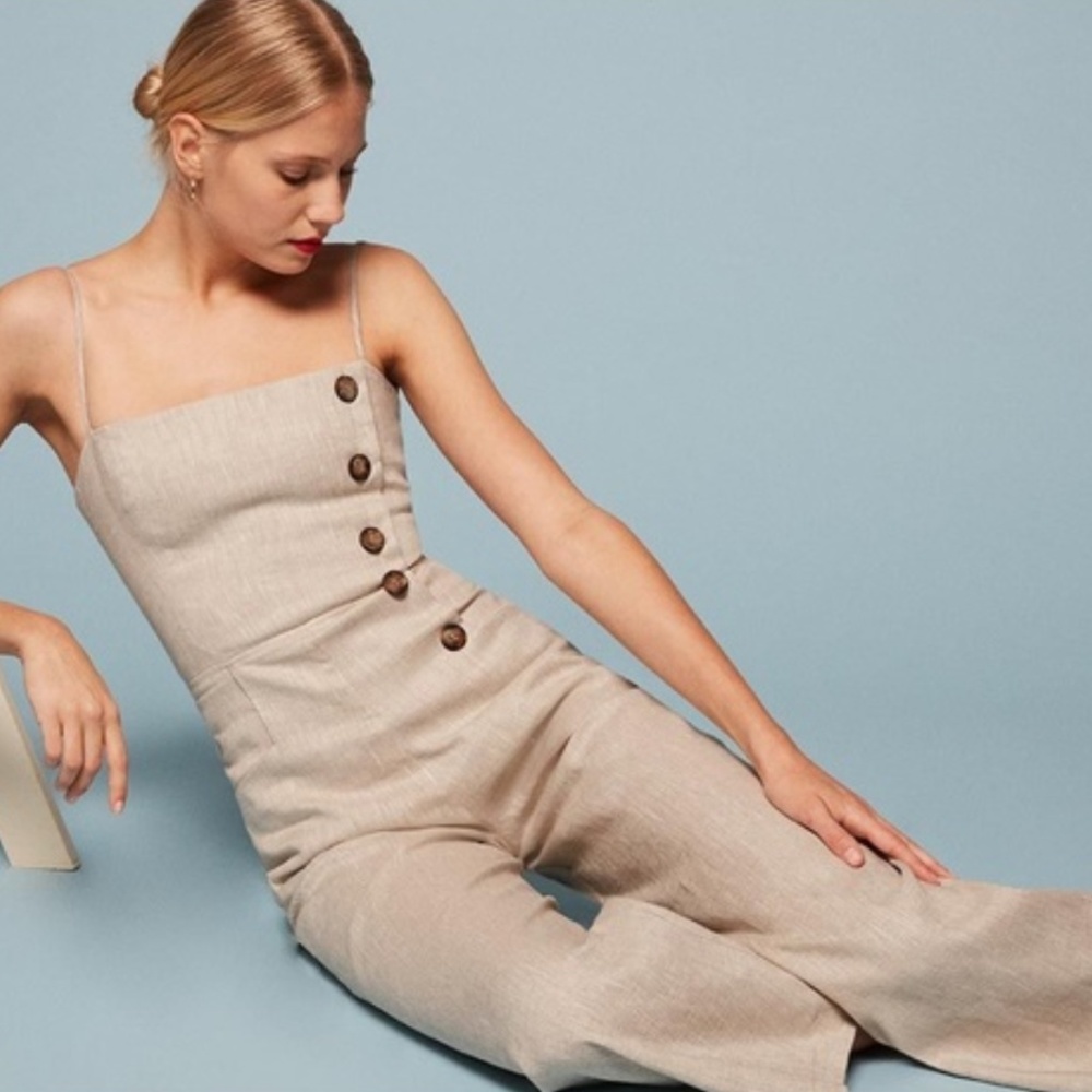 Reformation linen jumpsuit